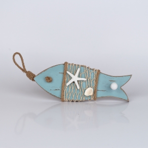 Vešiak na kľúče ryba modrá 9x34x5cm