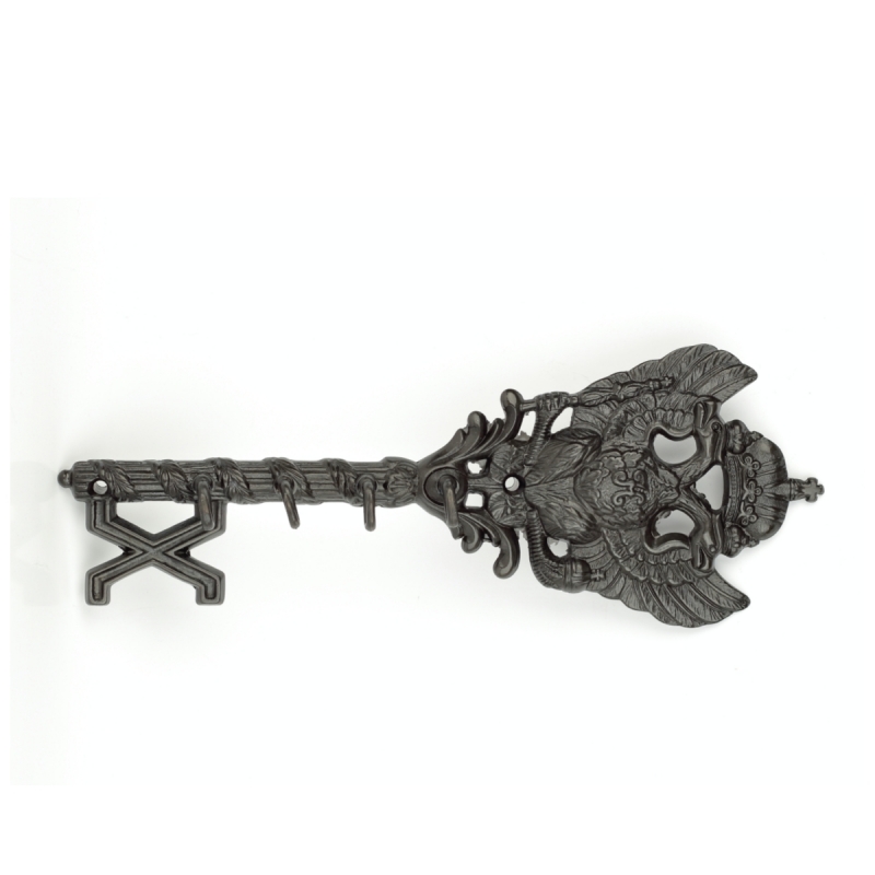 Vešiak na kľúče v tvare historického kľúča 27 x 10 cm kov