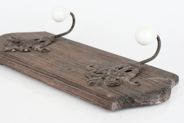 Vešiak s 2 ozdobnými háčikmi 38x18cm