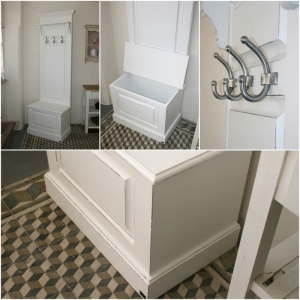 Vešiaková stena s úložným priestorom 76x210x40cm