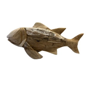 Vintage drevená dekorácia 58cm