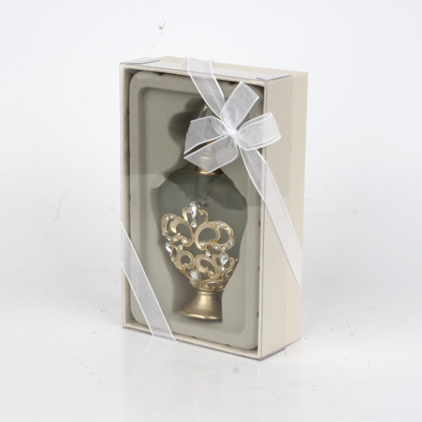 Vintage flakón na parfum zlatý 15,8cm