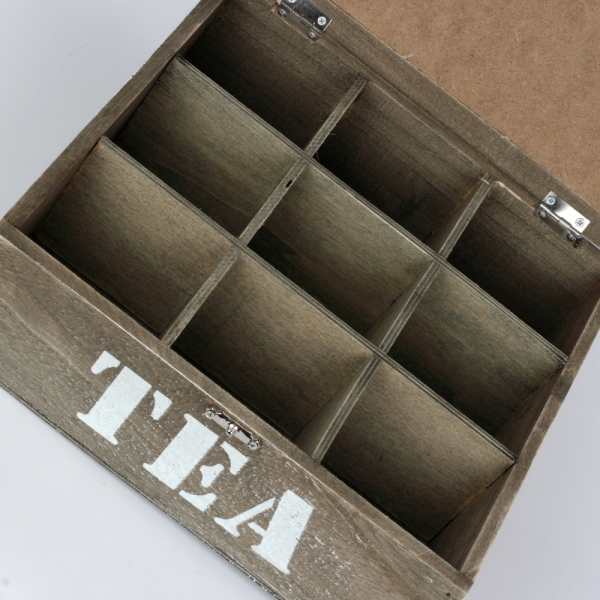 Vintage krabička na čaj 23x23cm