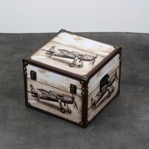 Vintage kufor lietadlo 27x27x21cm