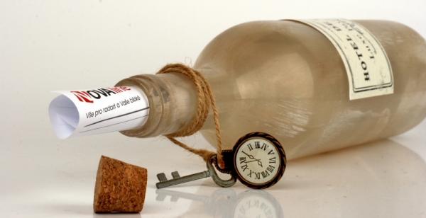 Vintage fľašu Hotel de Paris 29cm