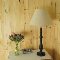 Vintage lampa stolná sústružená 82cm