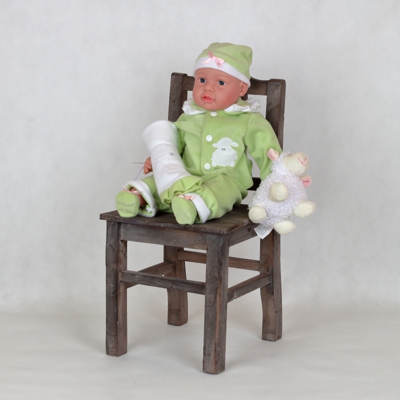 Vinylová bábika s dekou a ovečkou 40cm