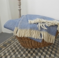 Vlnená prikrývka / deka modrá 135x200cm