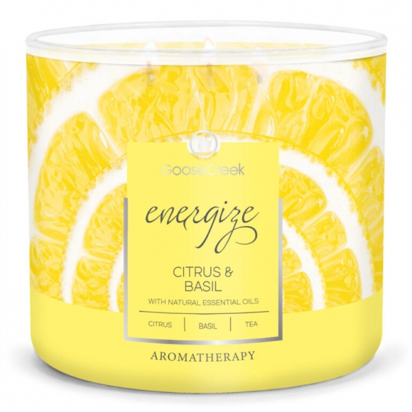Vonná sviečka AROMATHERAPY CITRUS & BASIL 410g