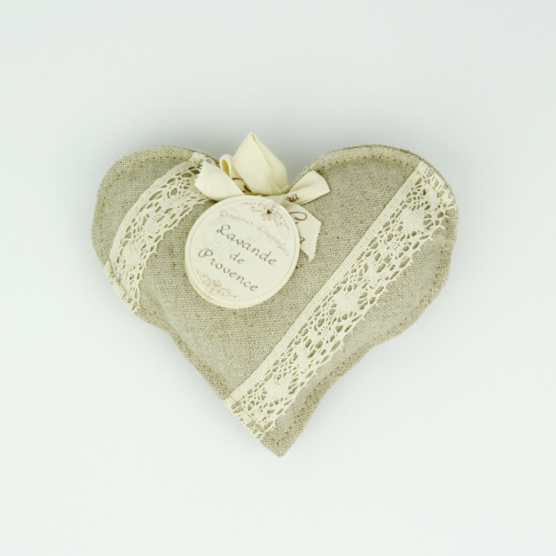 Vonné vrecúška - srdce plnené levanduľou 10x13cm