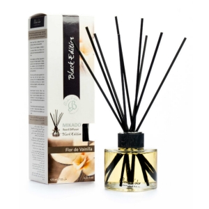 Vonný difuzér Boles d´olor MIKADO Black edition 125 ml Flor de Vainilla