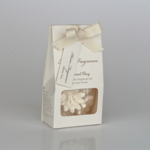 Vonný íl s motívom kvetín vôňa White tea 6x3x11cm 