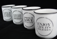 Vtipný hrnček Life is too short to drink bad wine 12cm