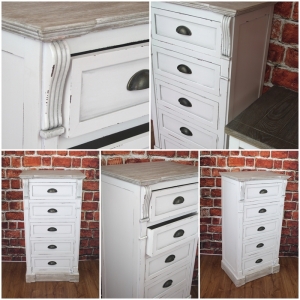 Vysoká komoda vo vidieckom štýle