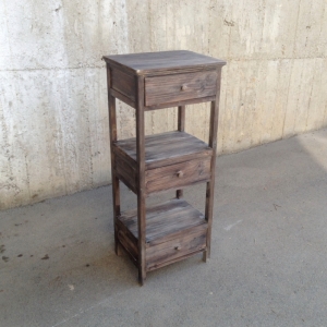 Vysoká otvorená komoda s šuplíky 45x35x105cm