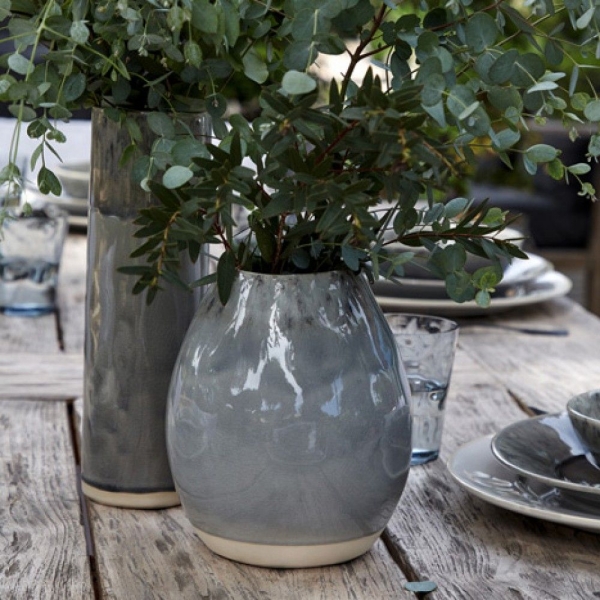 Vysoká váza 30cm MADEIRA šedá