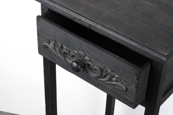 Vysoký odkladací stolík čierny 2ks 67 / 82cm