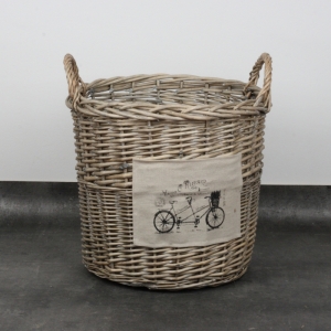 Vysoký prútený kôš dvojbicykel 48cm