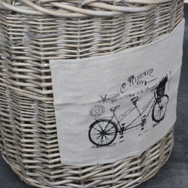 Vysoký prútený kôš dvojbicykel 48cm