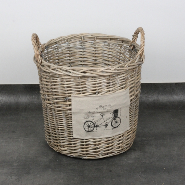 Vysoký prútený kôš dvojbicykel 48cm