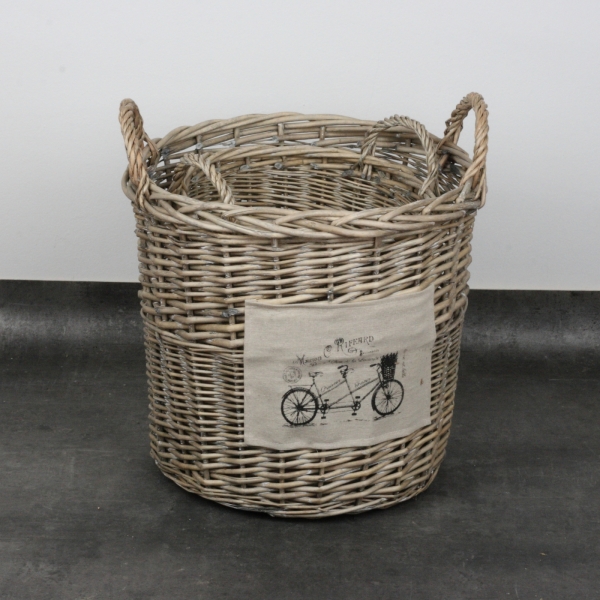 Vysoký prútený kôš dvojbicykel 48cm