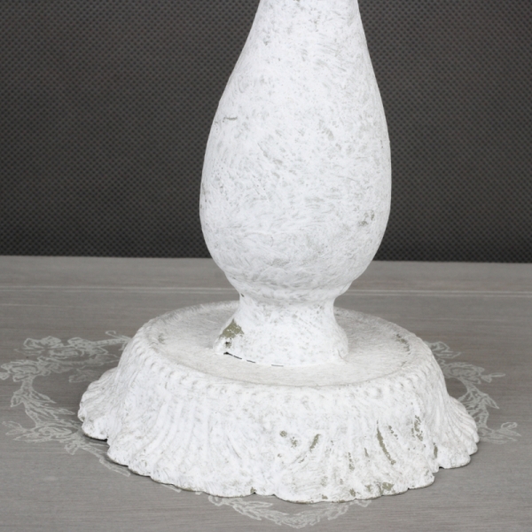 Vysoký svietnik biely s patinou 84cm