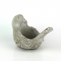 Záhradný cementový kvetináč vtáčik 20x14x14cm