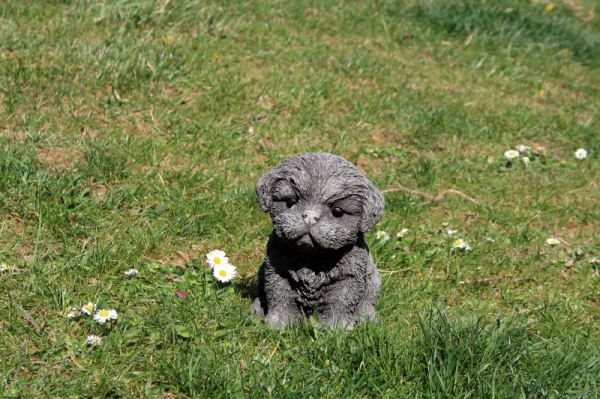 Záhradná dekorácia betónová soška pes 18cm 