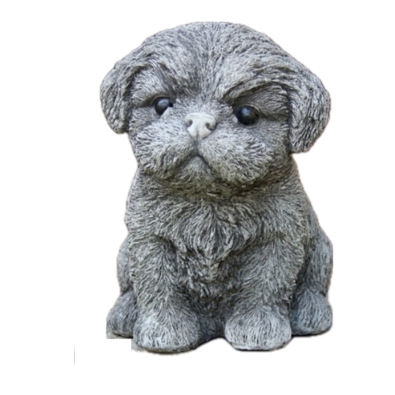 Záhradná dekorácia betónová soška pes 18cm 