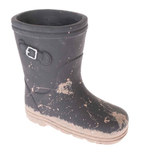 Záhradná dekorácia topánka čierna betón 22,5x20x11cm