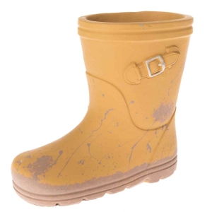 Záhradná dekorácia topánka žltá betón 22,5x20x11cm 