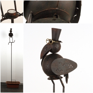 Záhradné dekorácie do trávnika vtáčik na sviečku 153cm