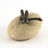 Záhradné dekorácie kameň s vážka