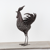 Záhradné dekorácie kovový kohút 62cm