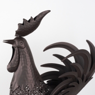 Záhradné dekorácie kovový kohút 62cm