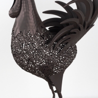 Záhradné dekorácie kovový kohút 62cm