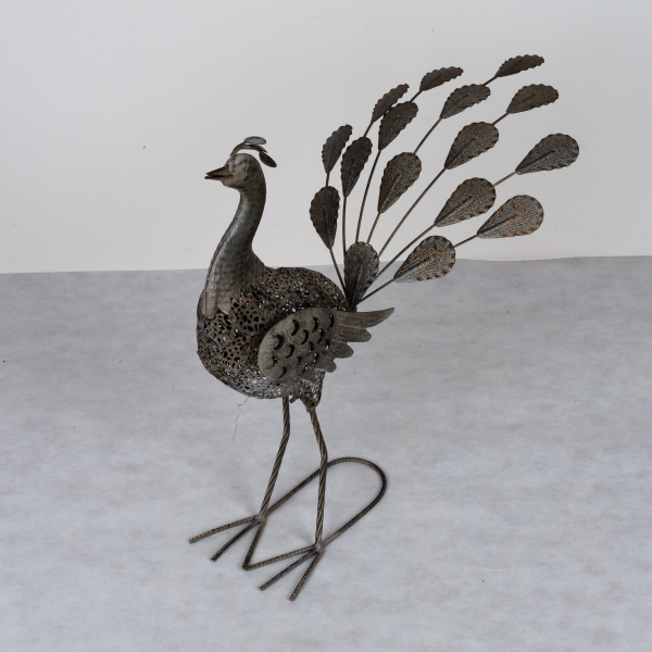 Záhradné dekorácie páv 58,5x30x55cm