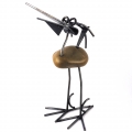 Záhradné dekorácie vtáčik kov a kameň 55cm