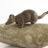 Záhradná dekorácie s myškou 15x9x9cm