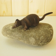 Záhradná dekorácie s myškou 15x9x9cm