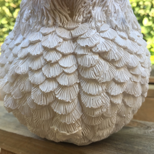 Záhradná dekorácia sliepky na plot biela - vyradené