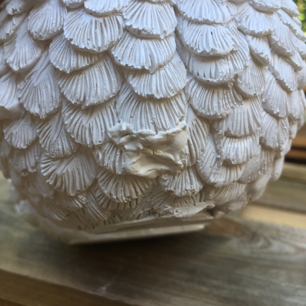 Záhradná dekorácia sliepky na plot biela - vyradené