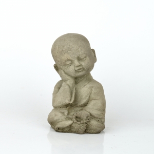 Záhradná dekorácia unavený mních 14 cm