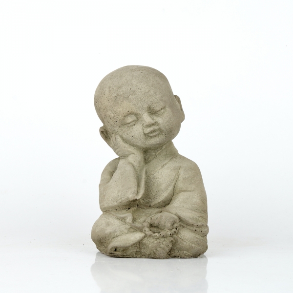 Záhradná dekorácia unavený mních 14 cm