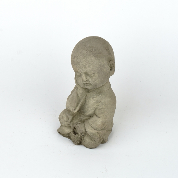 Záhradná dekorácia unavený mních 14 cm