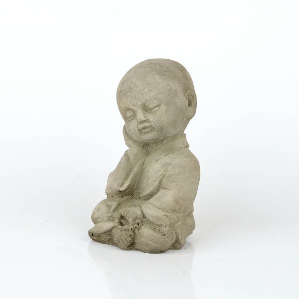 Záhradná dekorácia unavený mních 14 cm