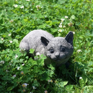 Záhradná dekorácia Usmievavá mačka