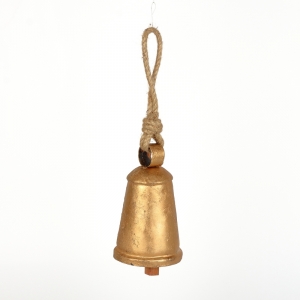 Záhradné dekorácie zvonec zlatý guľatý 32x16cm