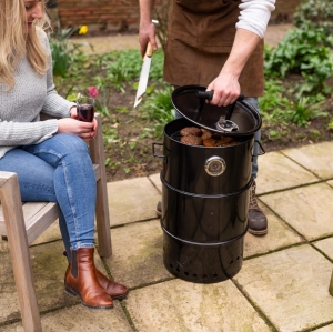 Záhradný gril s udiarňou barel 65cm