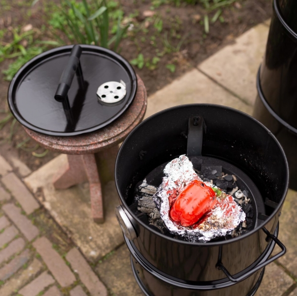 Záhradný gril s udiarňou barel 65cm